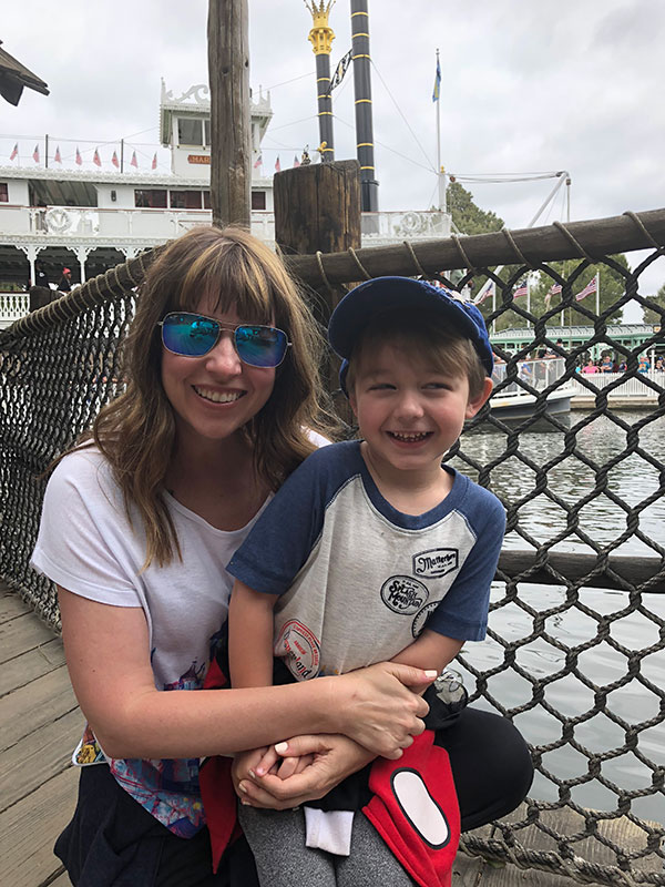 Disneyland mother and son