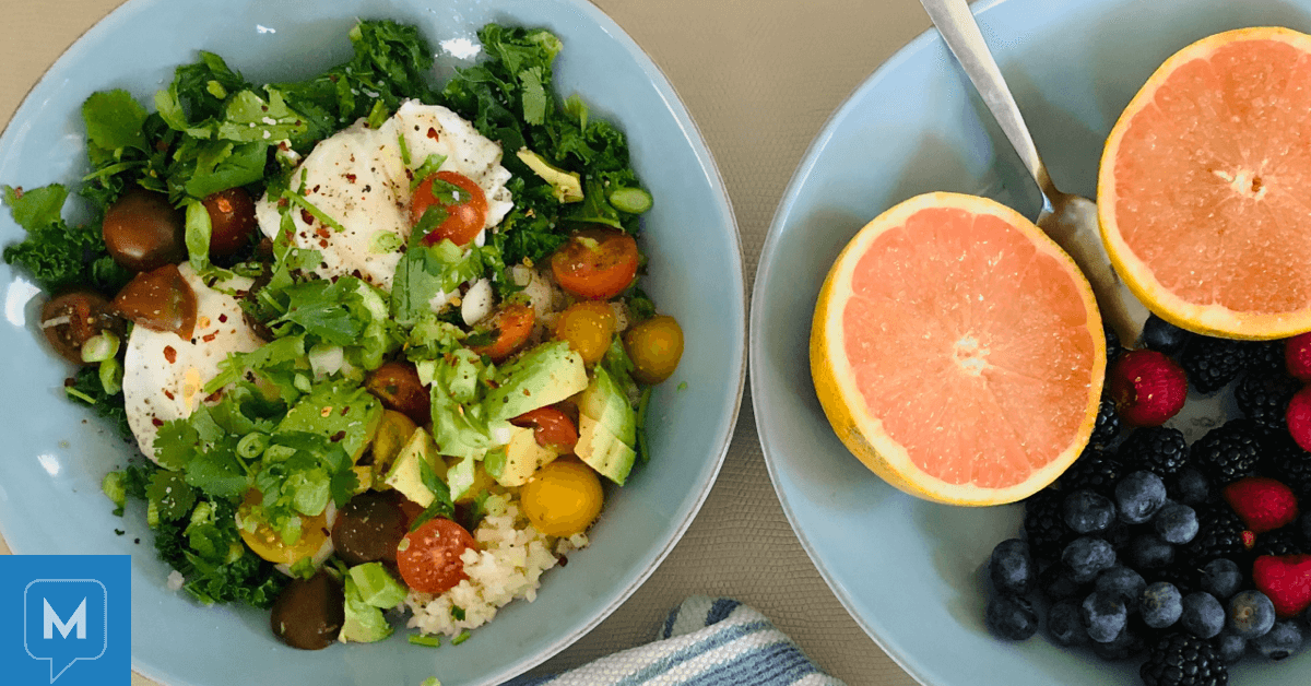 Poached Eggs on Cauliflower Rice with Kale Recipe | Migraine.com